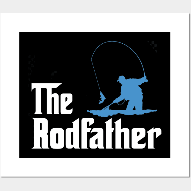 The Rodfather Fishing Wall Art by DragonTees